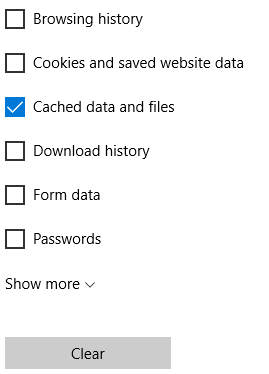 Edge Clear Options